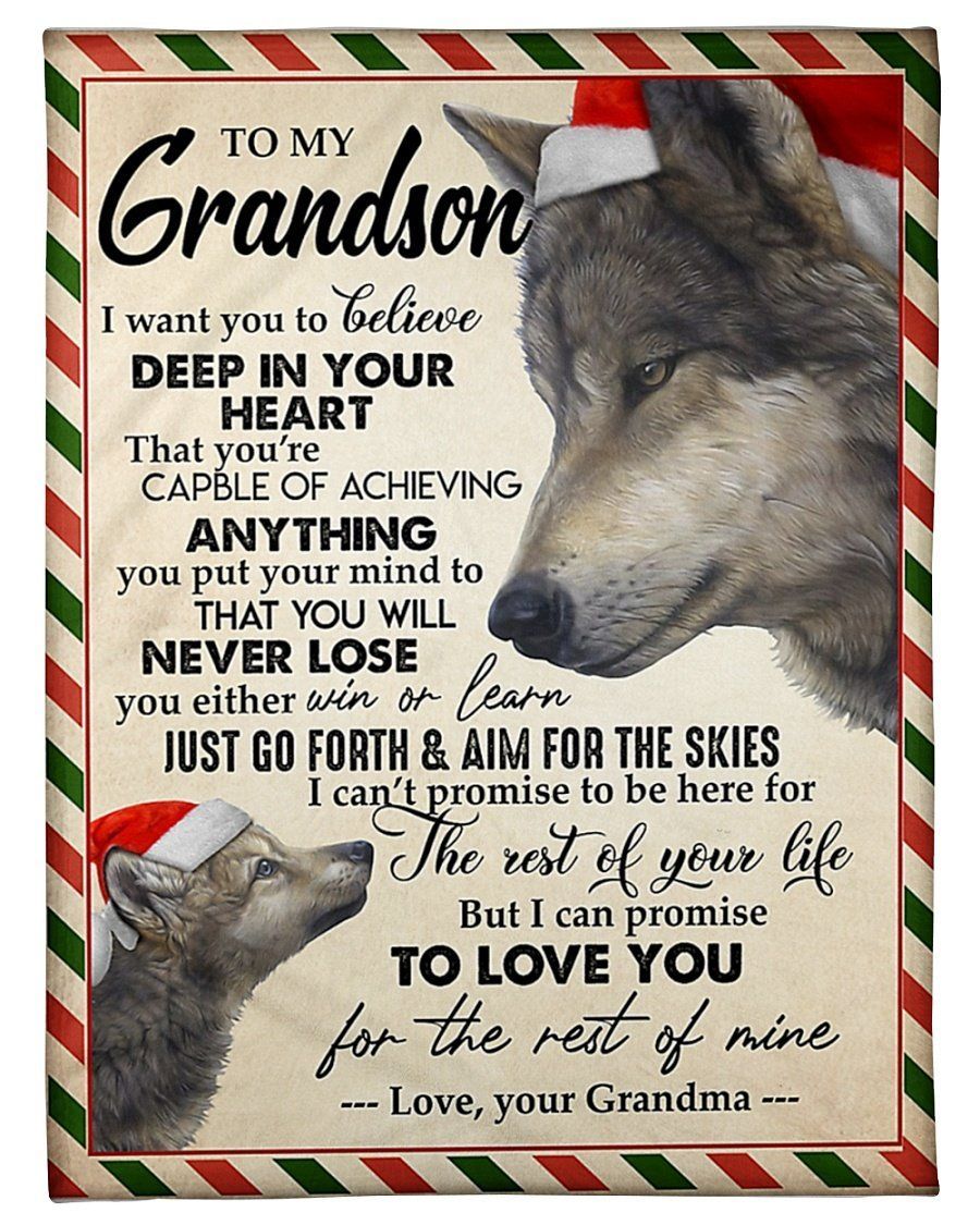 Love You For The Rest Of Mine Grandma To Son Fleece Blanket Fleece Blanket