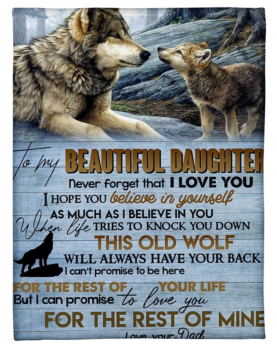 Love You For The Rest Of Mine Lovely Message Gifts For Daughter Fleece Blanket