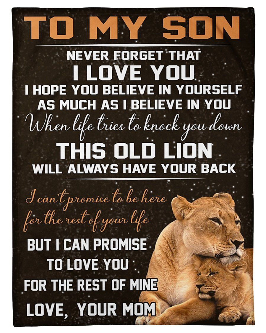 Love You For The Rest Of Mine Mom To Son Lion Fleece Blanket Fleece Blanket