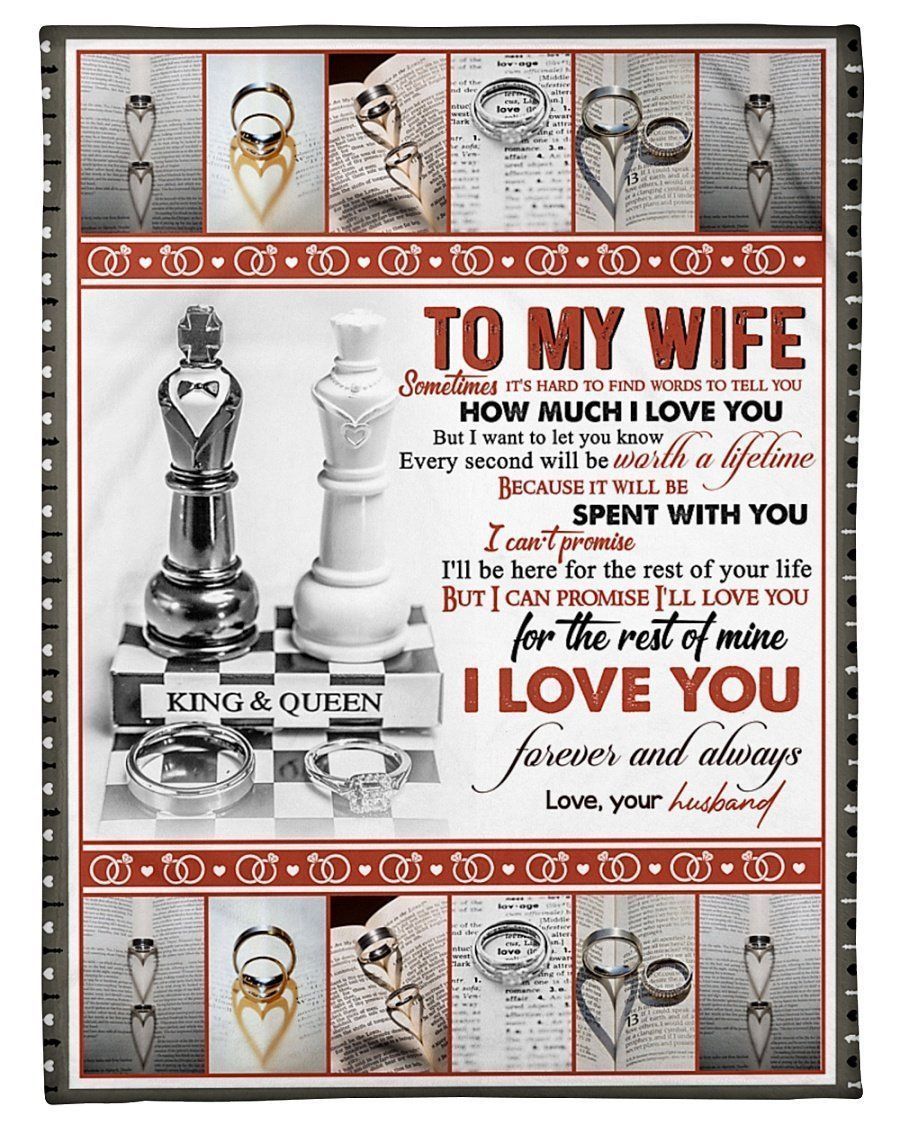 Love You For The Rest Of Mine Rings To My Wife Fleece Blanket