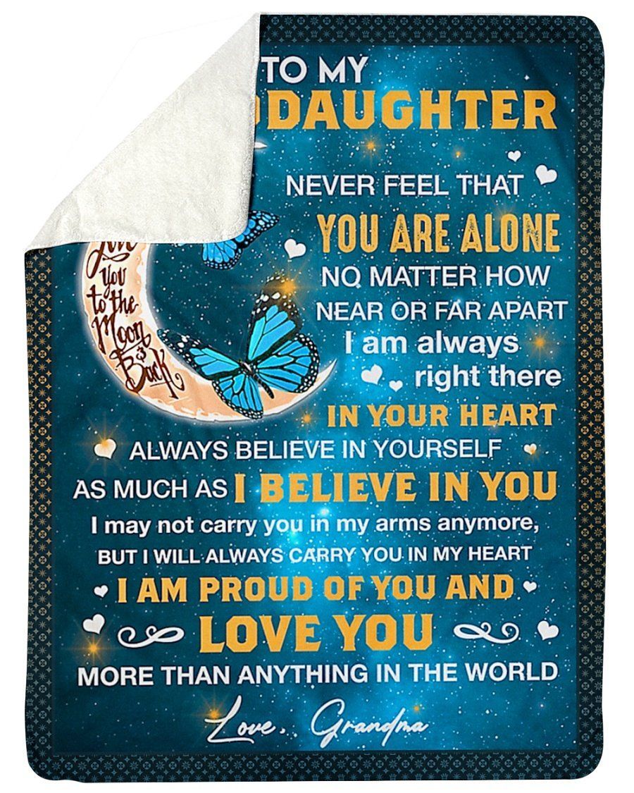 Love You More Than Anything Grandpa To My Granddaughter Fleece Blanket Sherpa Blanket