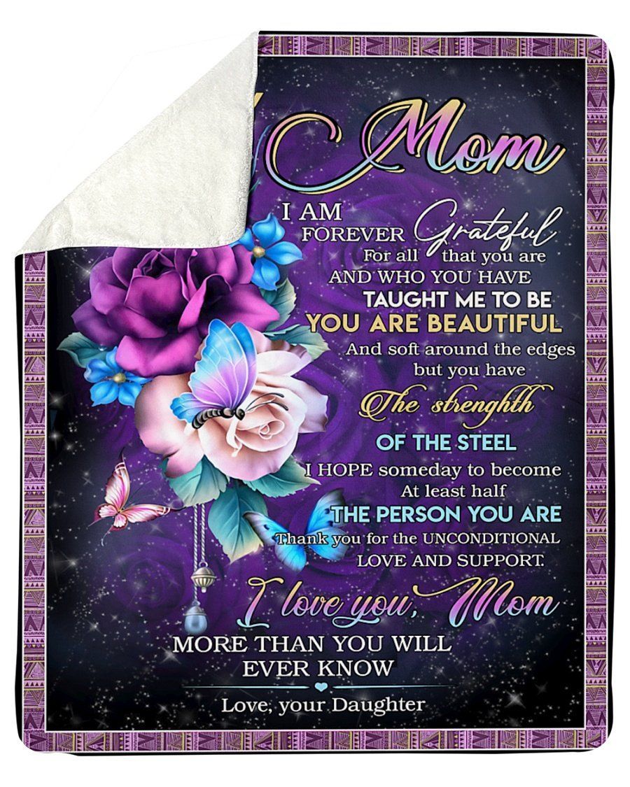 Love You More Than You Know Rose Daughter To Mom Fleece Blanket Sherpa Blanket