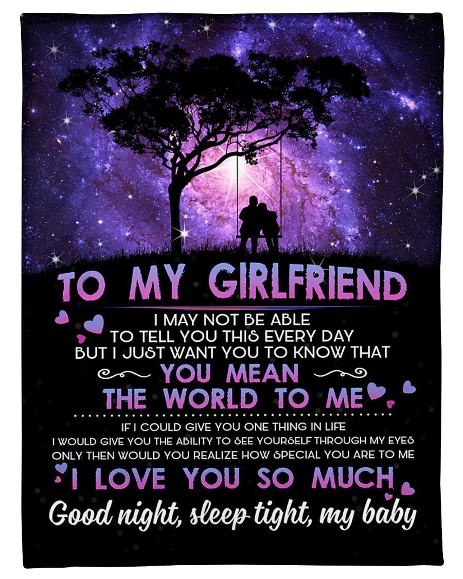 Love You So Much To My Girlfriend Fleece Blanket Fleece Blanket