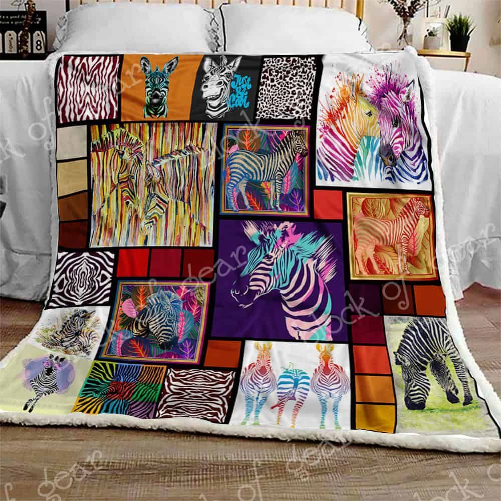Love Zebra Fleece Blanket