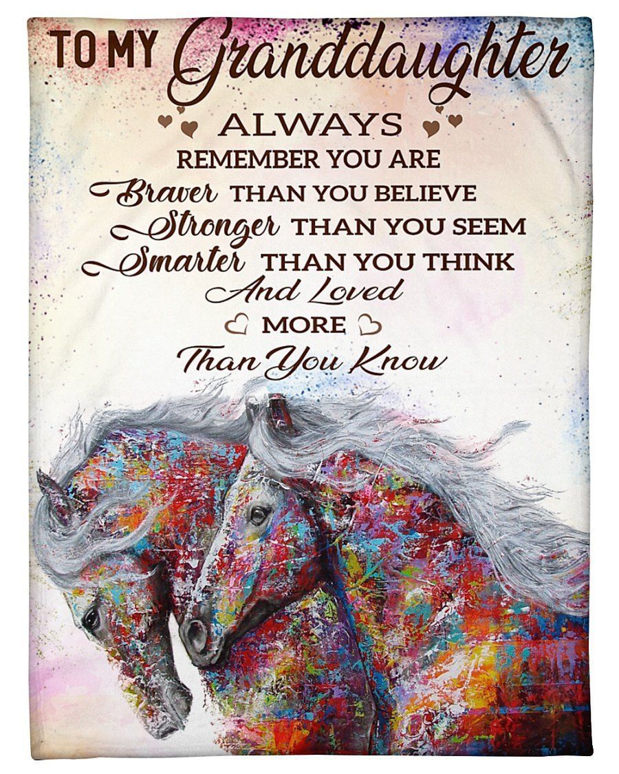 Loved More Than You Know Great Gift From Grandma To Granddaughter Fleece Blanket