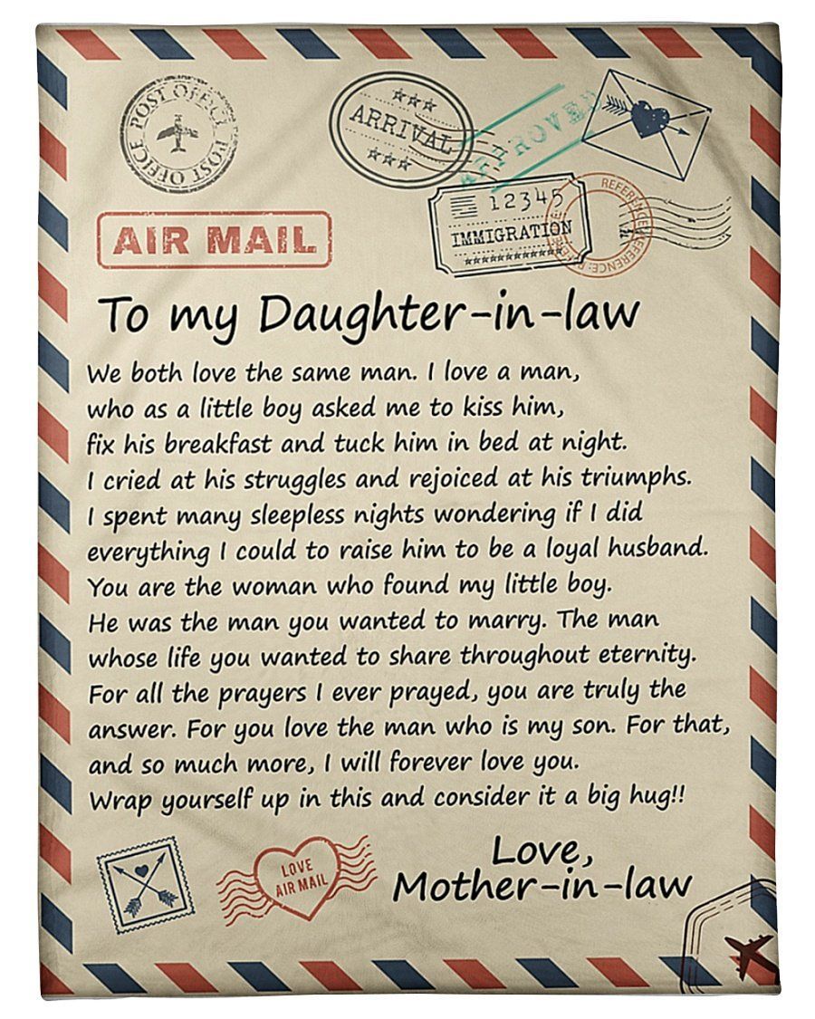 Loved More Than You Know Letter To Daughter In Law Fleece Blanket Fleece Blanket