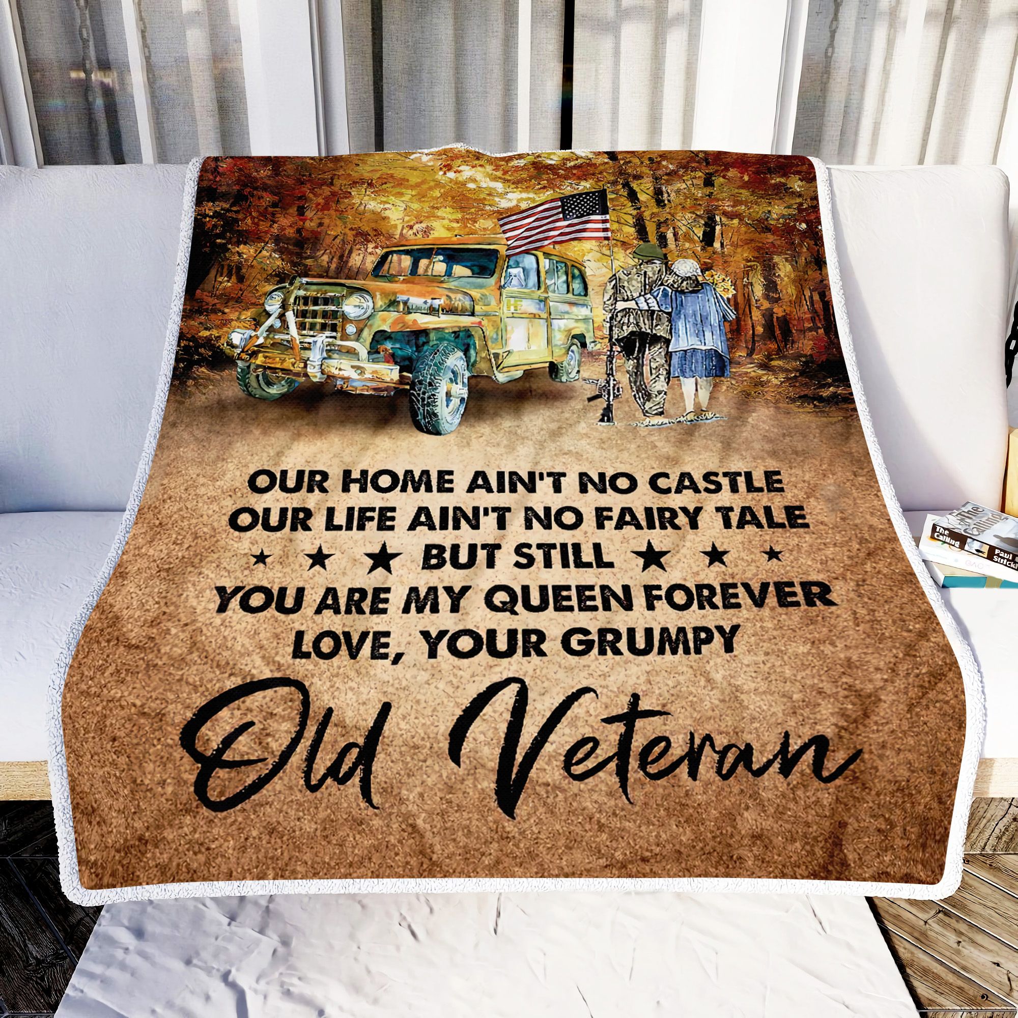 Loved Old Veteran Fleece Blanket