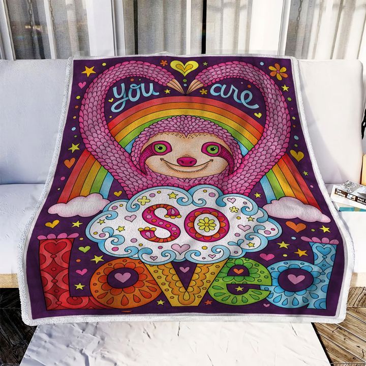 Loved Sloth Fleece Blanket