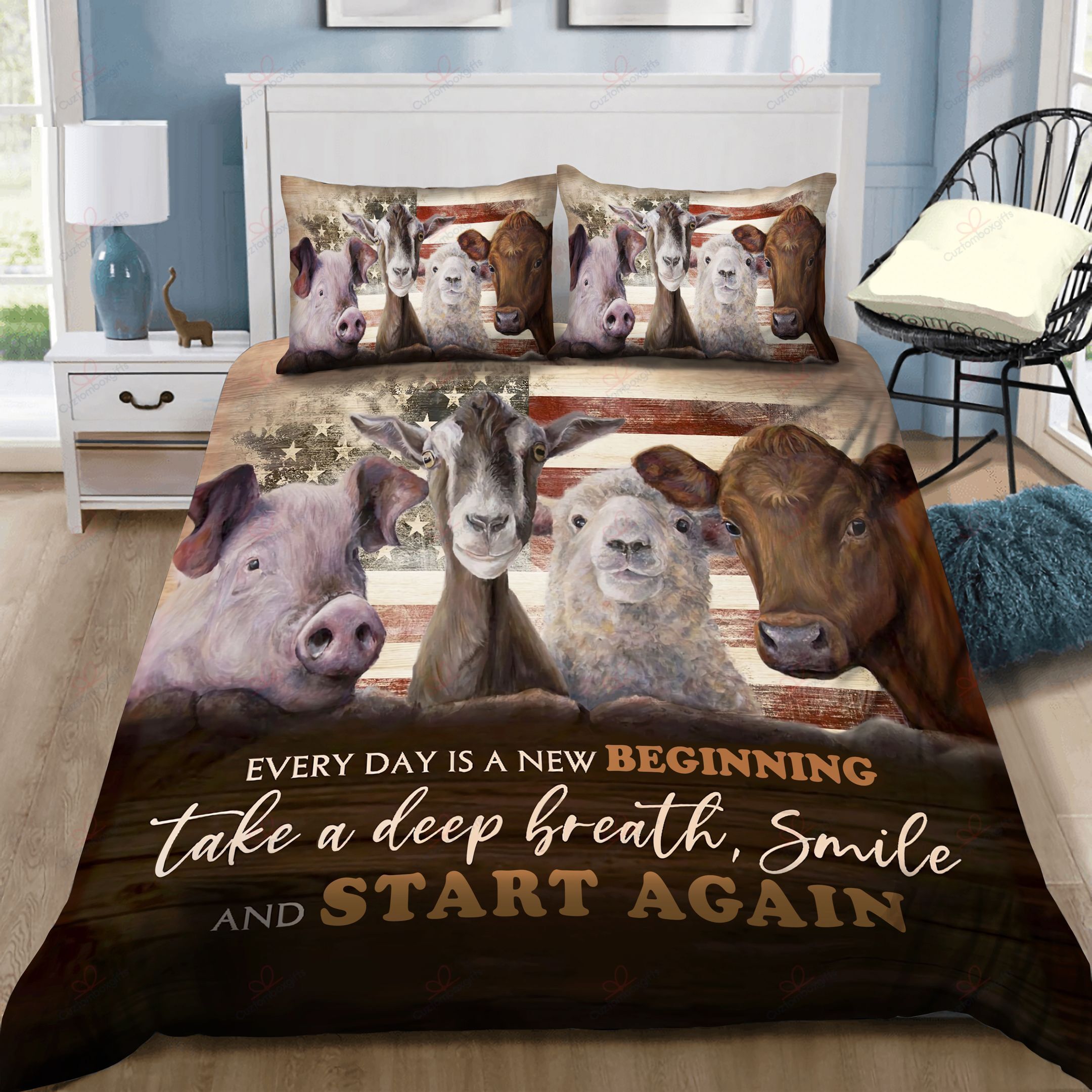 Lovely Animals In Farm Bedding Set