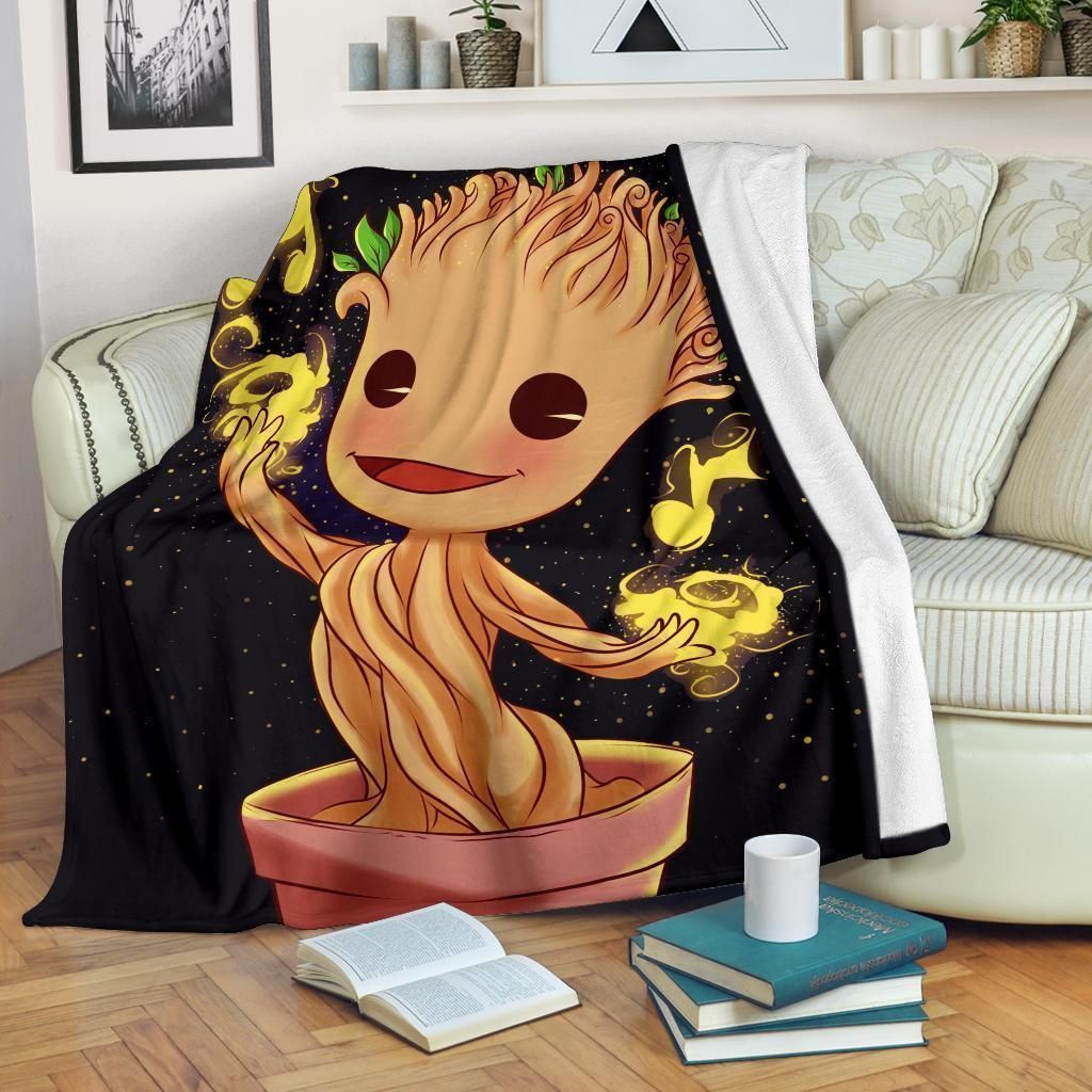 Lovely Baby Brown Groot Printed Fleece Blanket