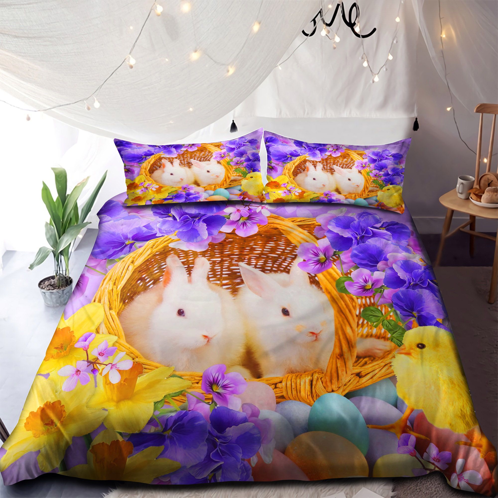 Lovely Bunny Couple Bedding Set