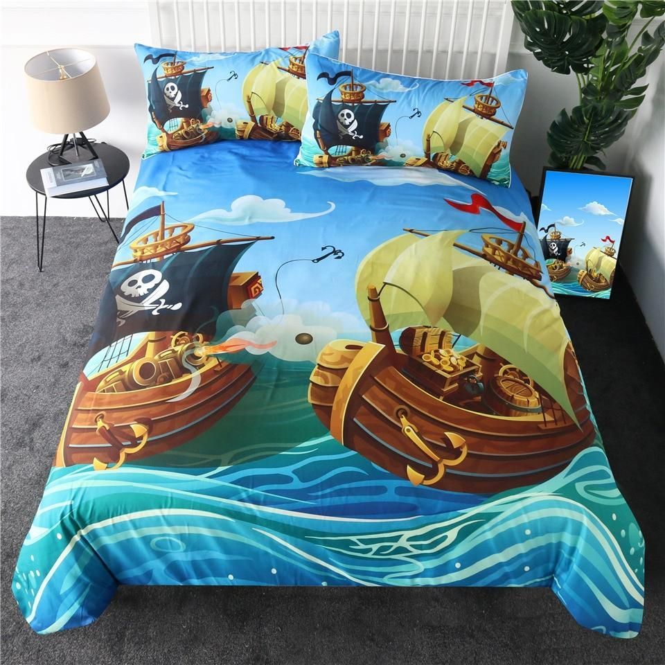 Lovely Cartoon Pirate Bedding Set