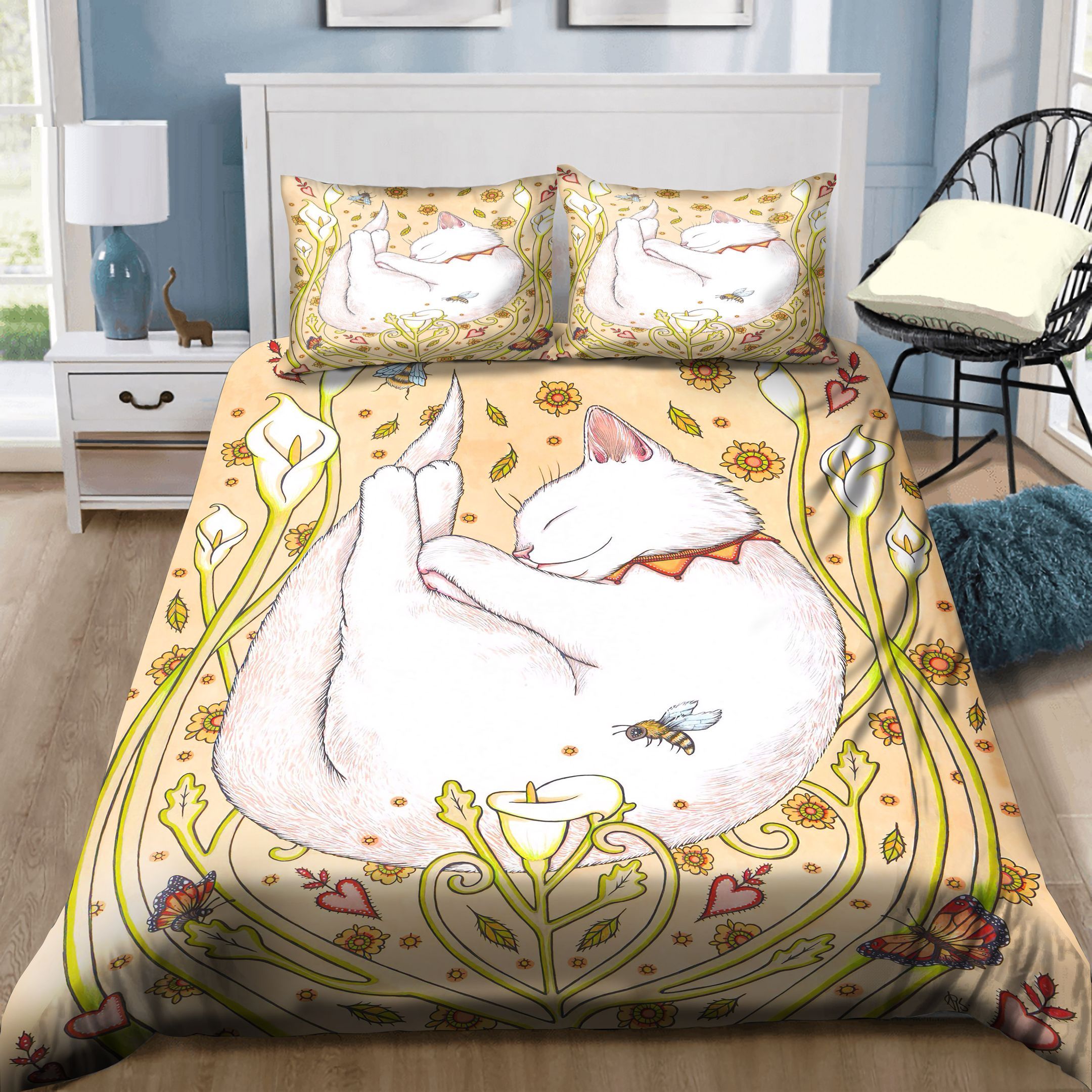 Lovely Cat Sleeping Bedding Set