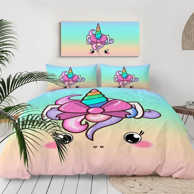 Lovely Chubby Unicorn Bedding Set
