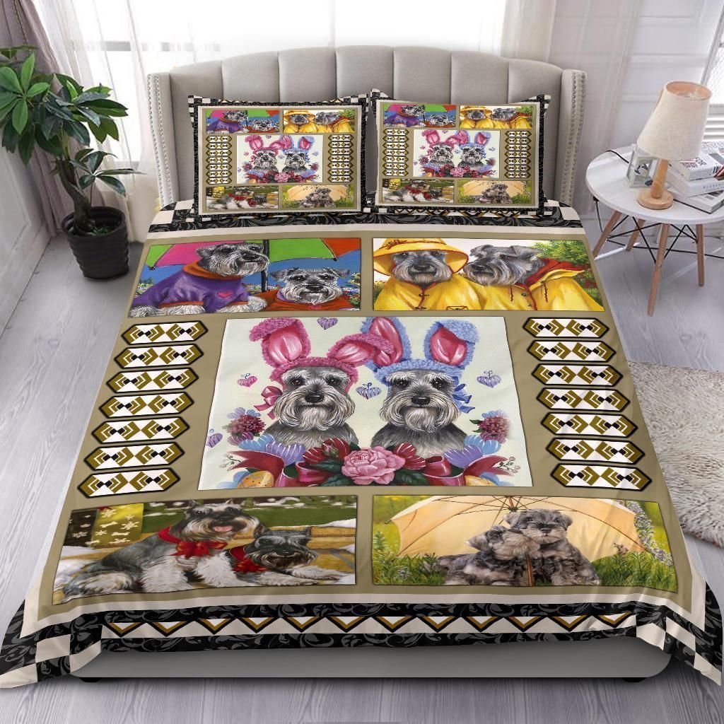 Lovely Couple Schnauzer Bedding Set