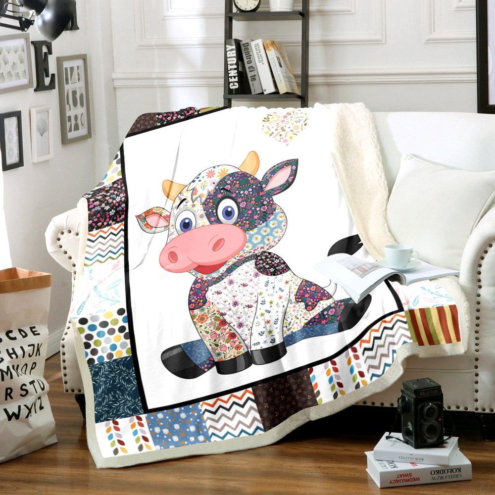 Lovely Cows Sherpa Fleece Blanket