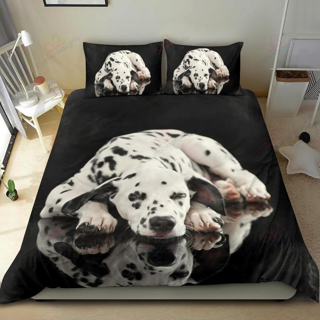 Lovely Dalmatian Sleeping Printed Bedding Set