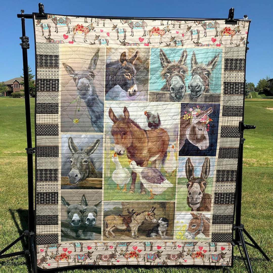 Lovely Donkeys CLT180653 Quilt Blanket