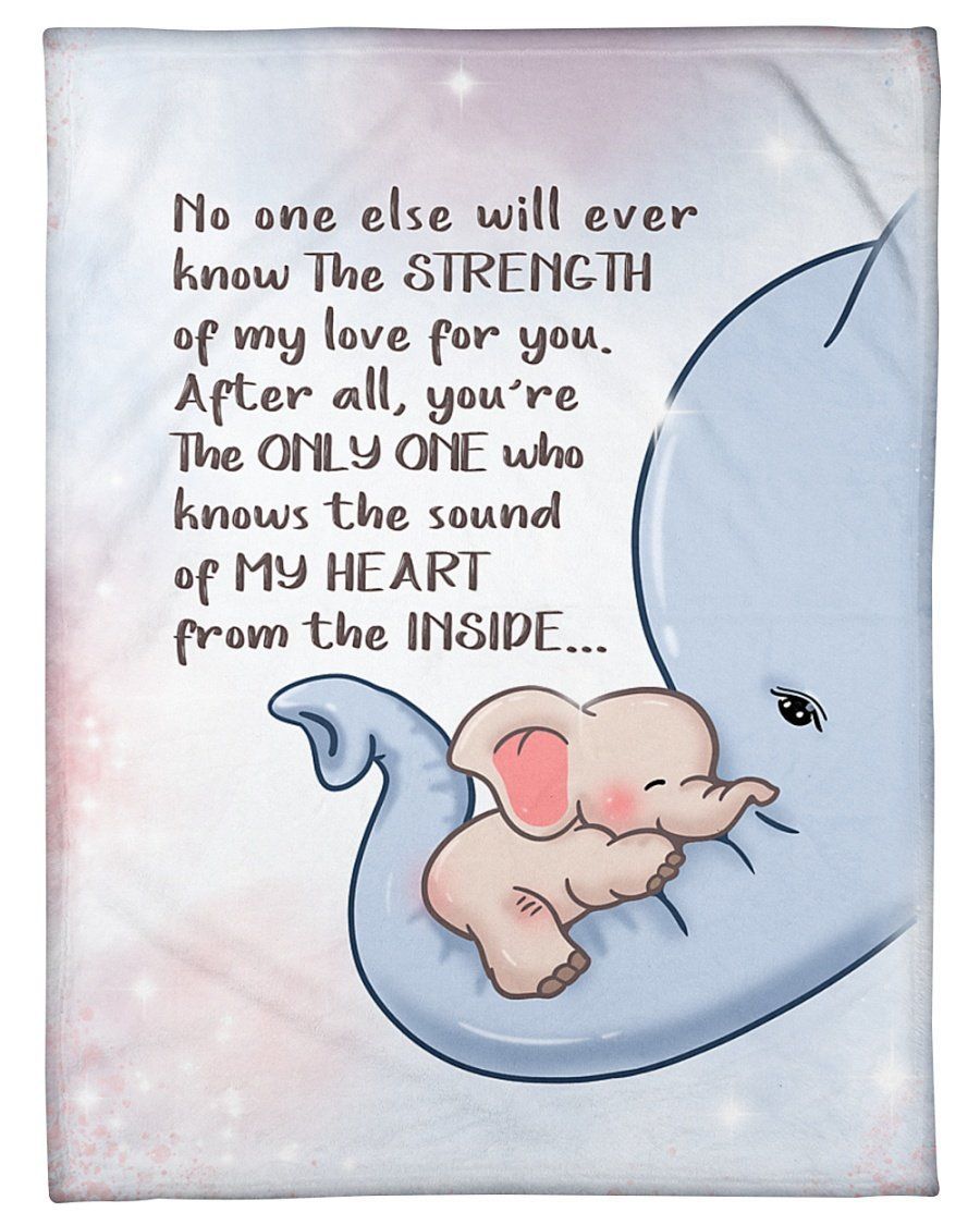 Lovely Elephant You’re The Only One To Daughter Fleece Blanket Fleece Blanket