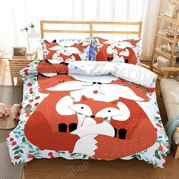 Lovely Fox Family Bedding Set