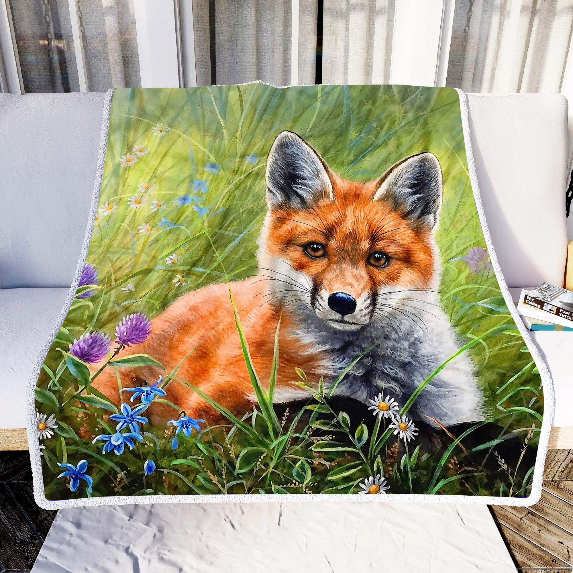 Lovely Fox Fleece Blanket