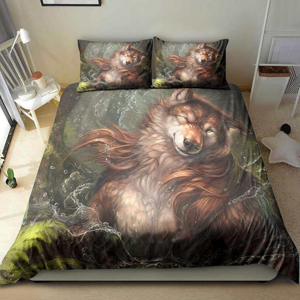 Lovely Fox Playing With Water Bedding Set