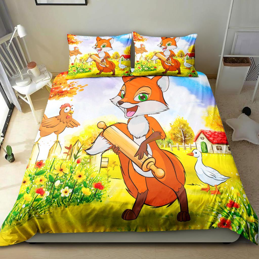 Lovely Fox With Friends In Garden Bedding Set