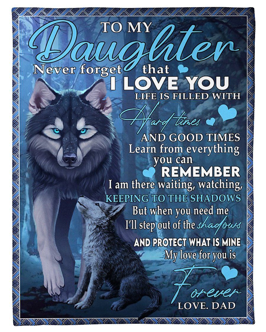 Lovely Gift For Daughter I Am There Waiting Watching To The Shadows Fleece Blanket Fleece Blanket