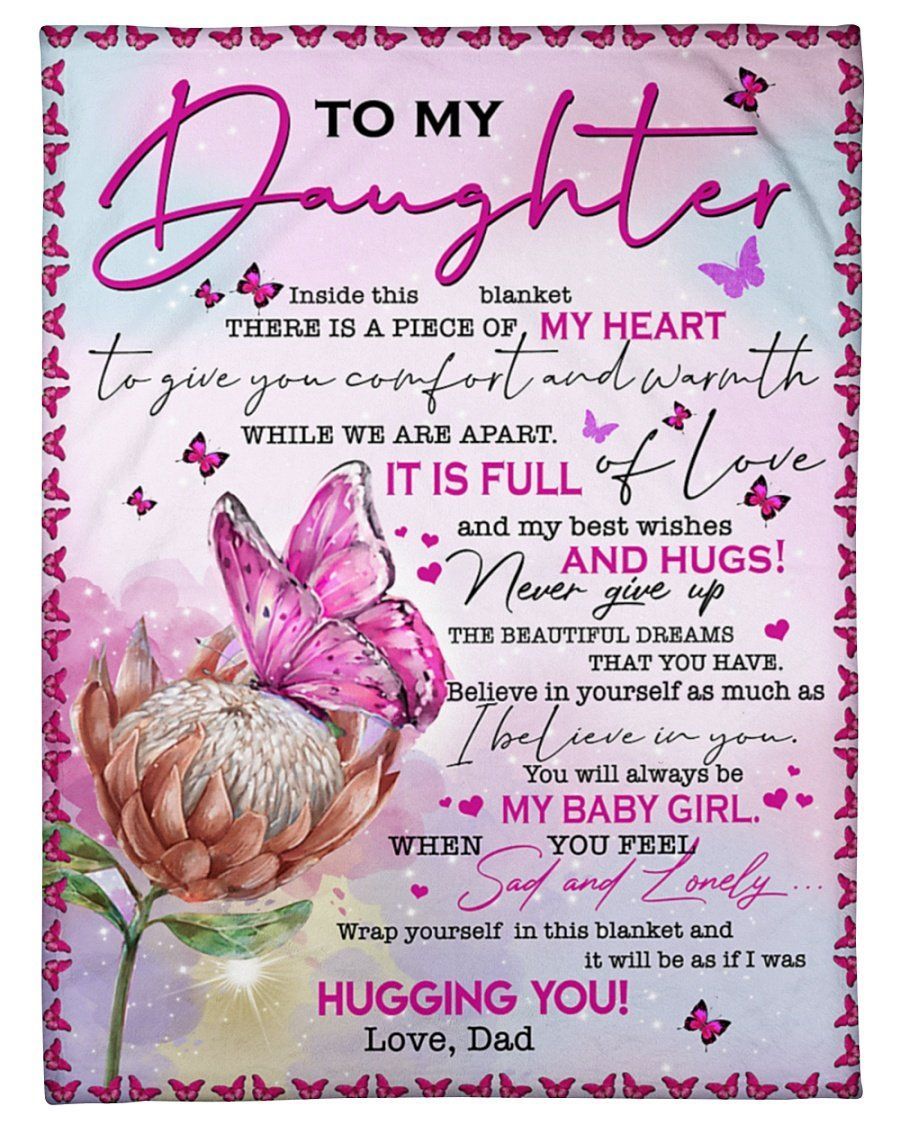 Lovely Gift For Daughter My Love For You Will Never Change Fleece Blanket Fleece Blanket