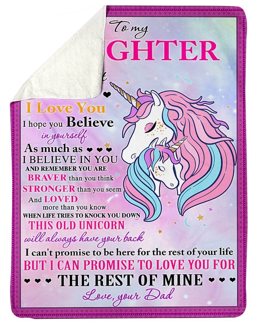 Lovely Gift For Daughter Remember You Are Mean The World To Me Fleece Blanket Sherpa Blanket