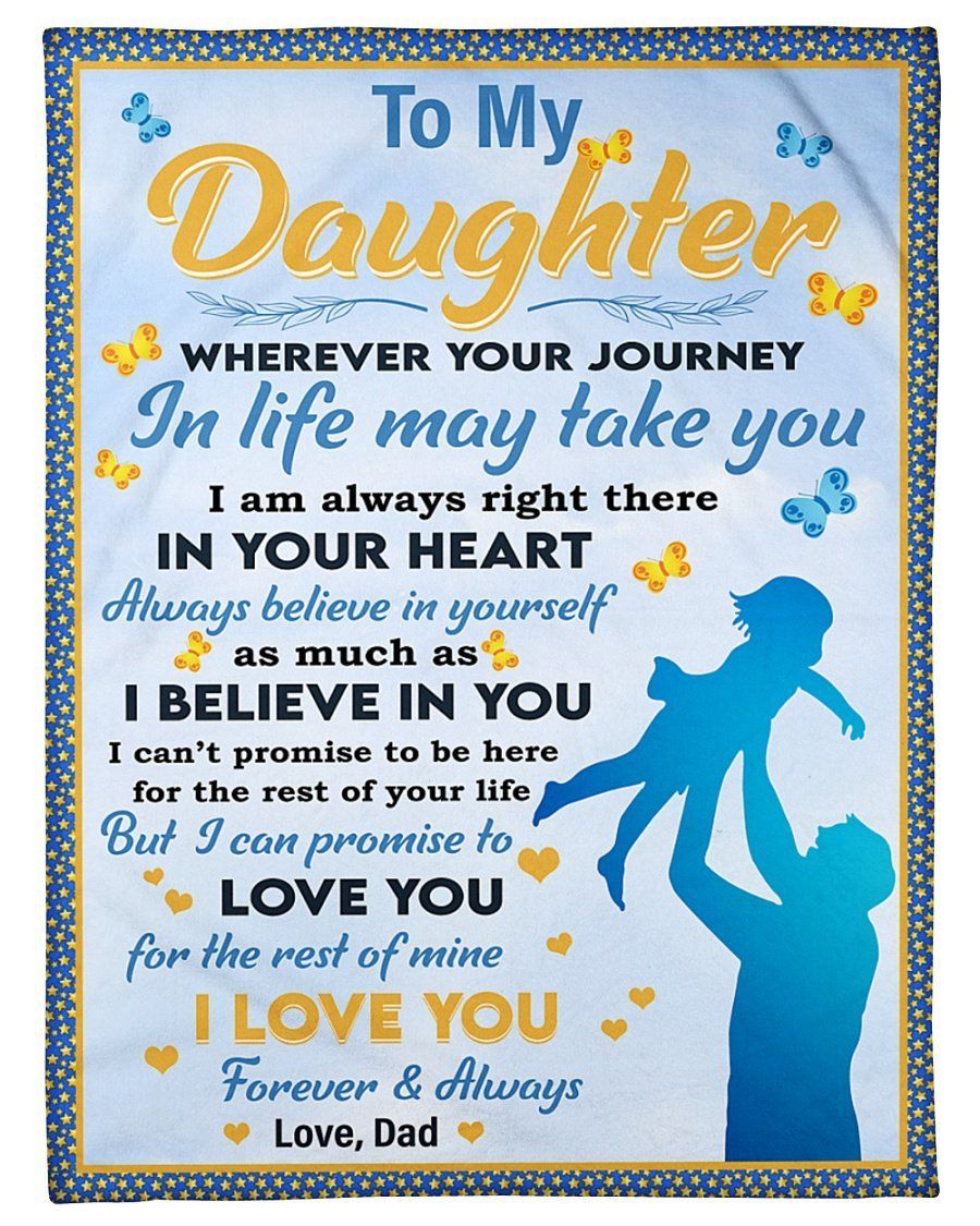 Lovely Gift For Little Daughter I Love You Fleece Blanket