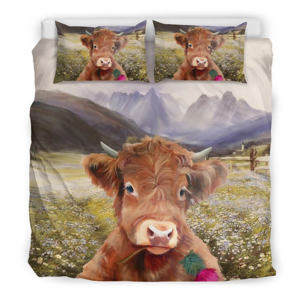 Lovely Highland Cattle Bedding Set