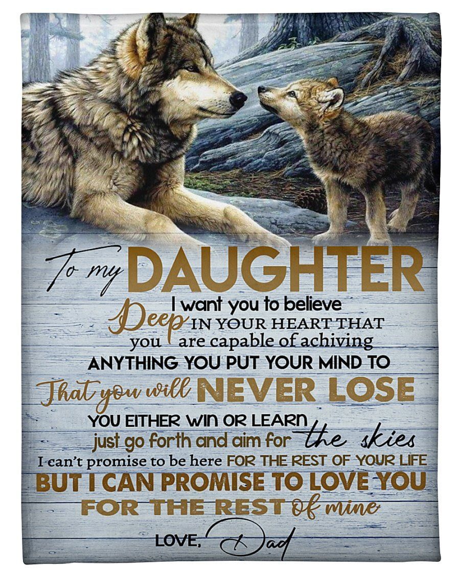 Lovely Message From Dad Gifts For Daughters Fleece Blanket