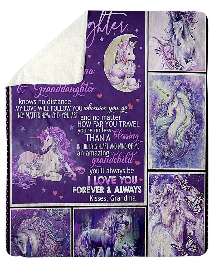 Lovely Message From Grandma Gifts From Granddaughters Fleece Blanket