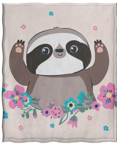 Lovely Sloth Sherpa Fleece Blanket