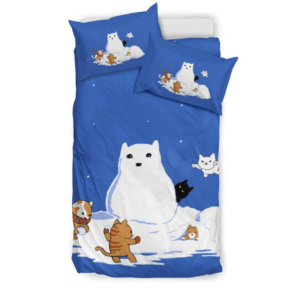 Lovely Snow Cat Bedding Set