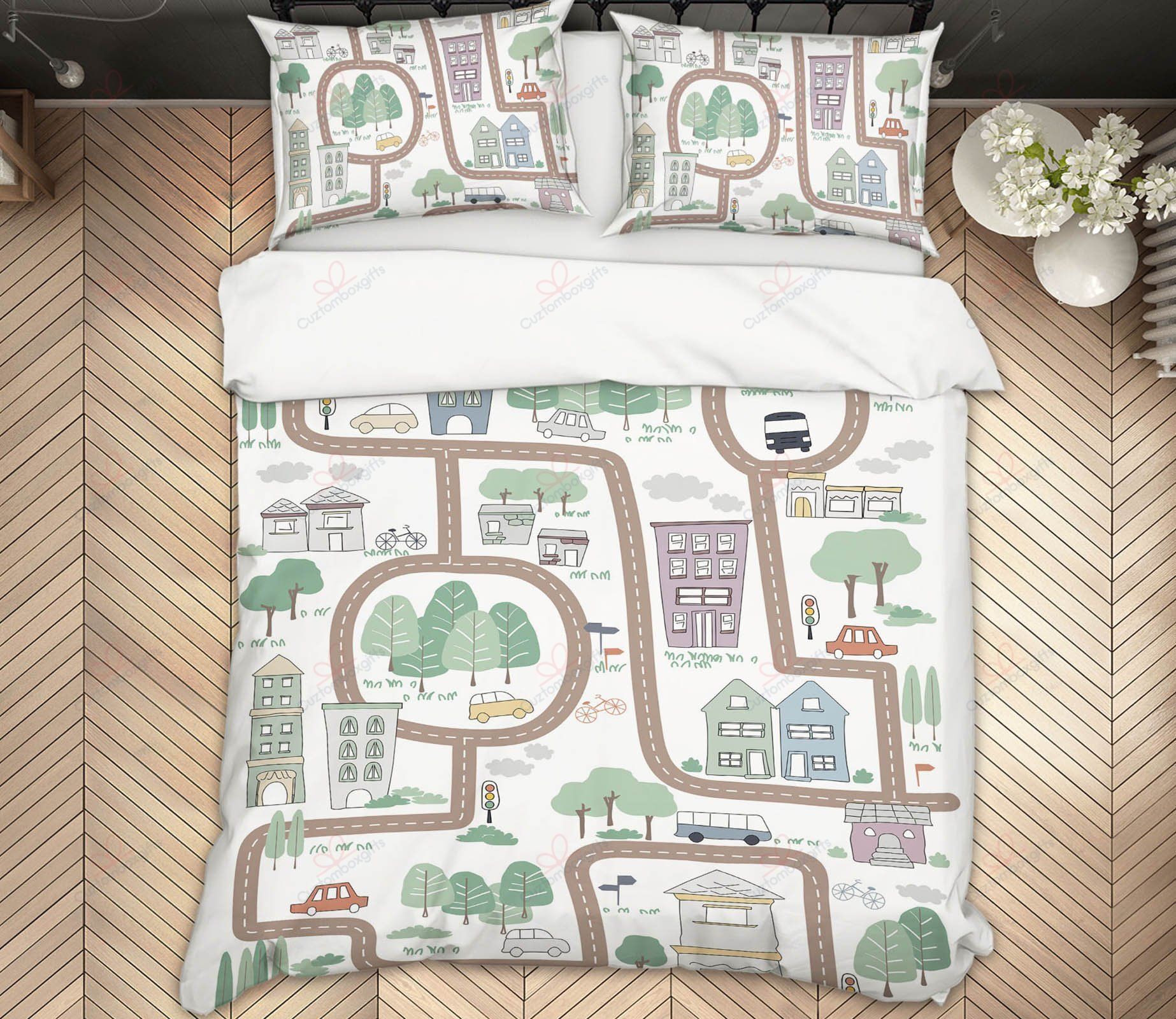 Lovely Street Printed Bedding Set