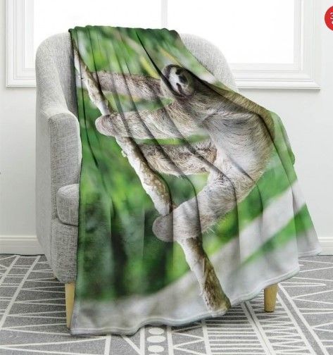 Lovely Tree Sloths Sherpa Fleece Blanket