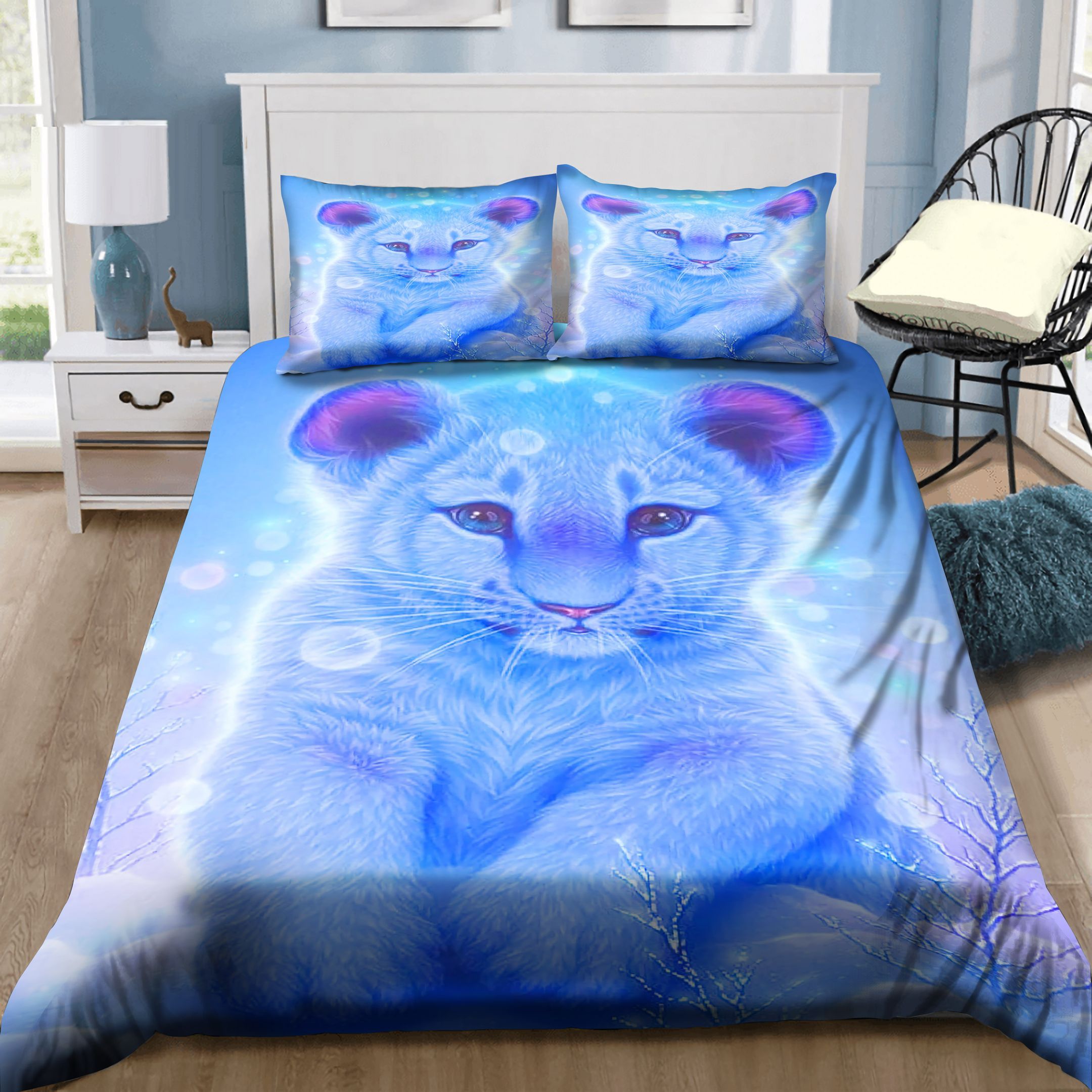 Lovely White Tiger Bedding Set