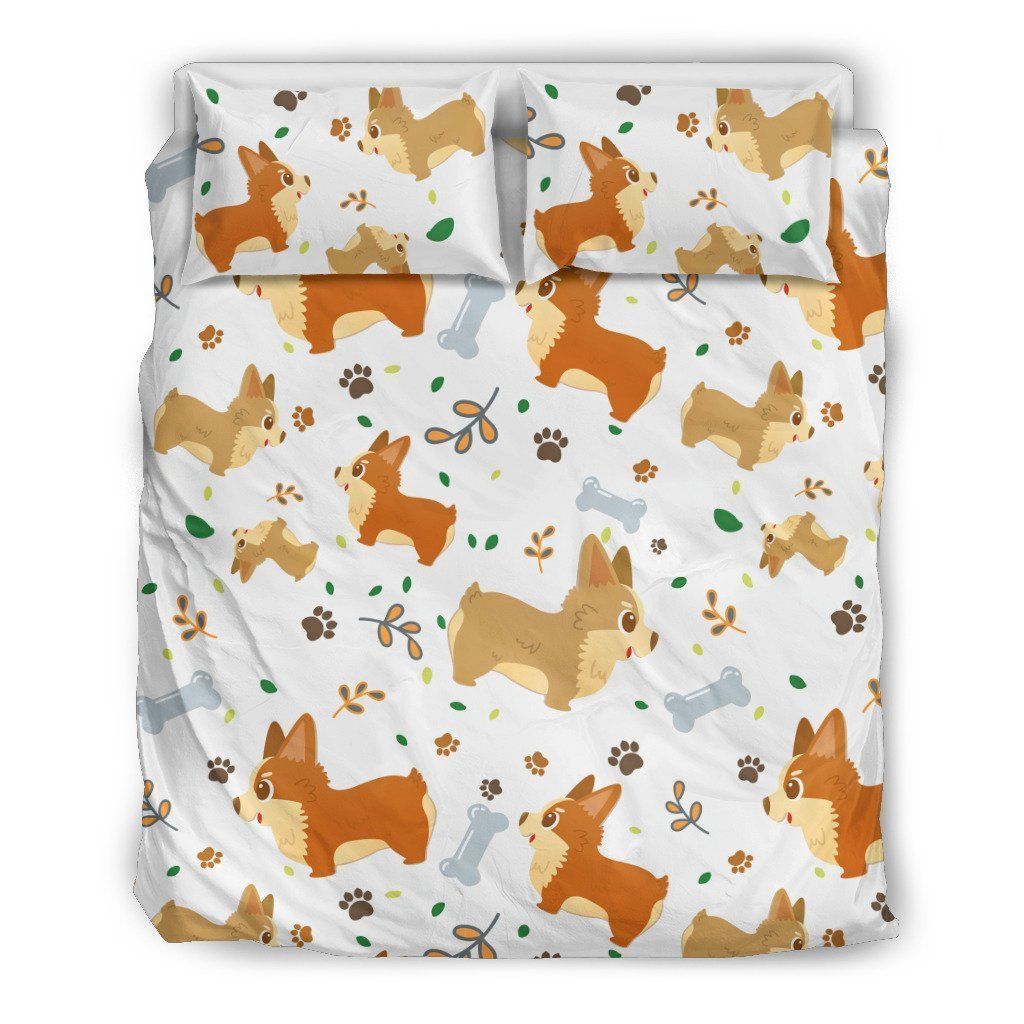 Lovers Of Cute Corgi Dogs Bedding Set