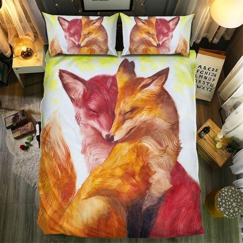 Loving Couple Fox Bedding Set