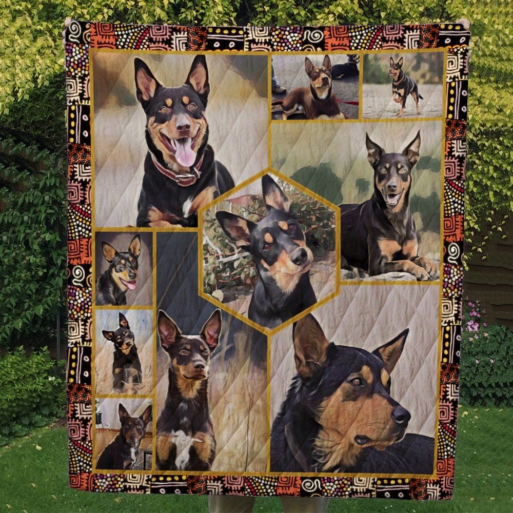 Ltr0208 Australian Kelpie Cute Black Dog Quilt Dhc16123220Dd