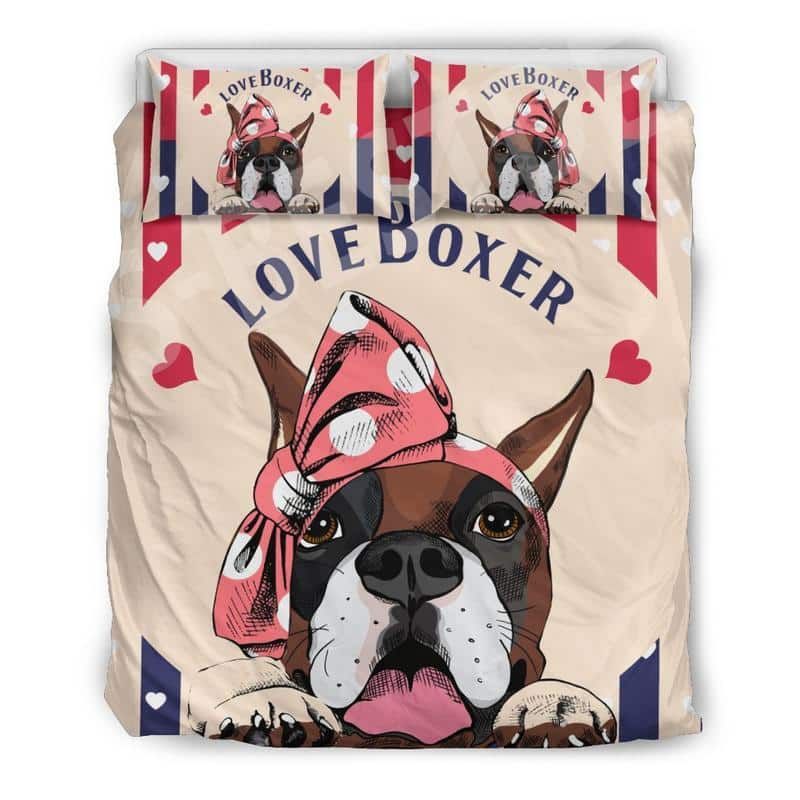 Ltr0407 Boxer I Love Boxer Bs Bedding Set