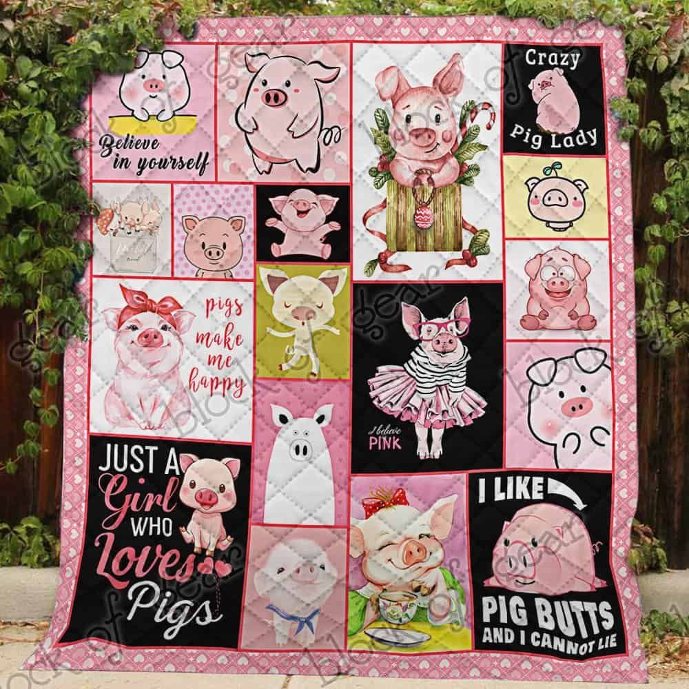 Ltr0412 Pig I Like Pig Buttts Quilt Dhc16122161Dd