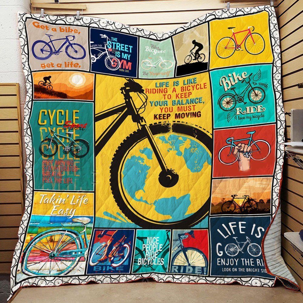 Ltr0611 Cycling Get A Bike Quilt Dhc16122913Dd
