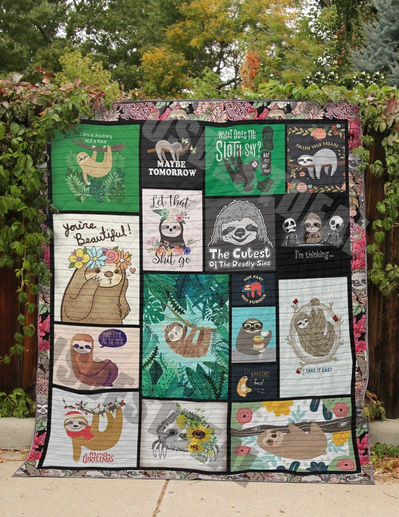Ltr0611 Sloths Take It Easy Quilt Dhc16122904Dd