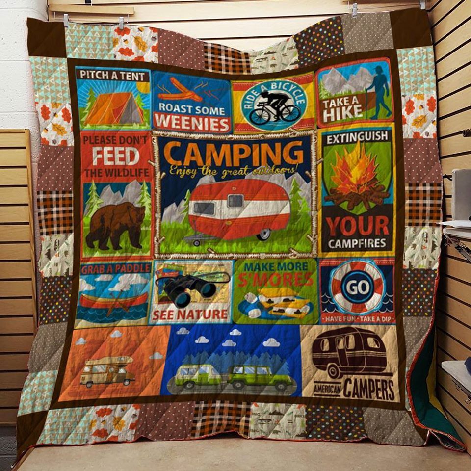 Ltr0612 Camping Don T Waste Your Youth Quilt Dhc16122115Dd