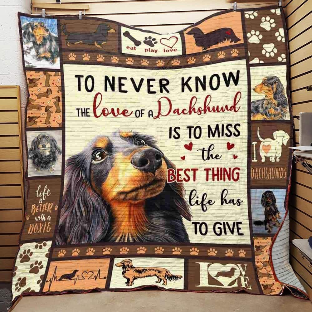 Ltr0912 Dachshund To Never Know Quilt Dhc16122053Dd