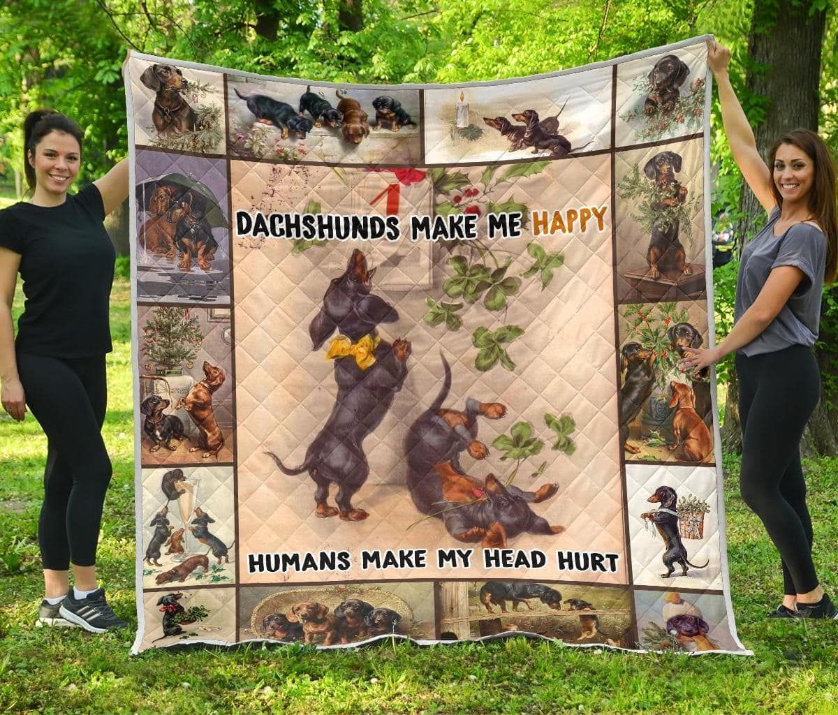 Ltr1112 Dachshund Dance Monkey 1112 Quilt Dhc16122006Dd