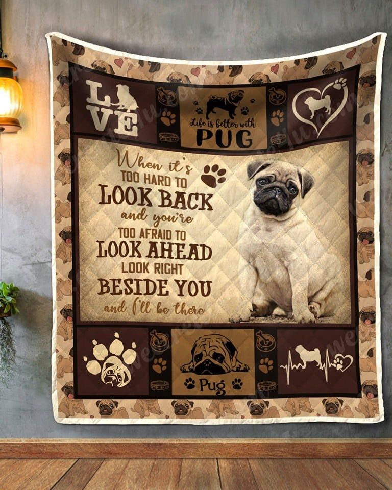 Ltr1209 Pug Live Love Pug Quilt Dhc16123408Dd